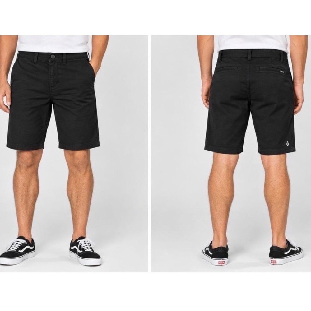 Volcom Vmonty Shorts Mens 30 Black Chino Skater grunge skateboarding